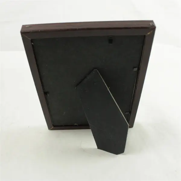 Intercraft 5x3 Brown Picture Frame w/ White Mat Desk Display - Used