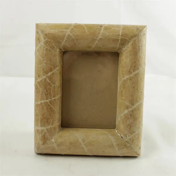 Paper Mache Natural Look Picture Frame 5.5x3.5 Desk Display