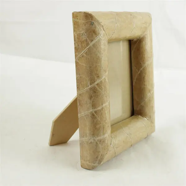 Paper Mache Natural Look Picture Frame 5.5x3.5 Desk Display