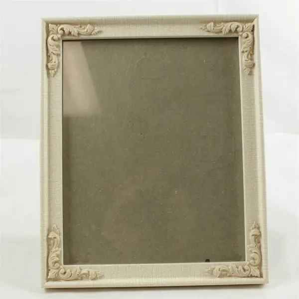 Ivory Scrollwork Corner 8x10 Picture Frame Wall or Desk Display