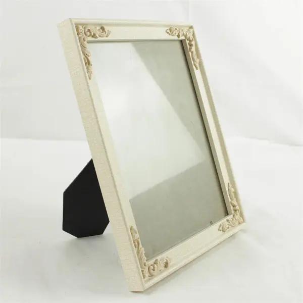 Ivory Scrollwork Corner 8x10 Picture Frame Wall or Desk Display