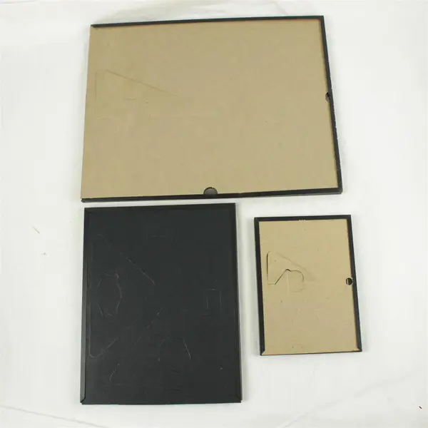 Set of 3 Black & Gold Picture Frames 13x10, 9x7.5, 6.5x4.25