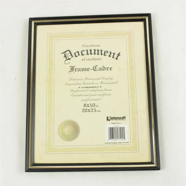 Set of 3 Black & Gold Picture Frames 13x10, 9x7.5, 6.5x4.25