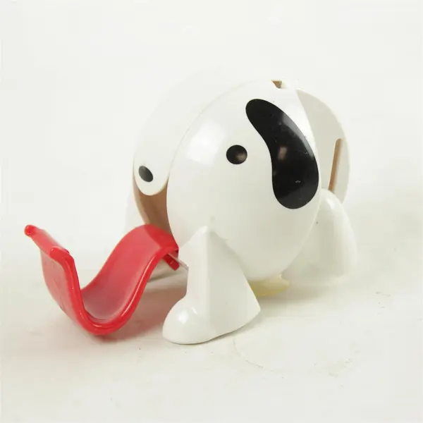 Dog Tape Dispenser White & Black Desktop Tape Holder w/Cutter