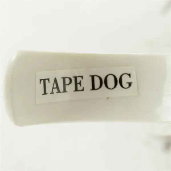 Dog Tape Dispenser White & Black Desktop Tape Holder w/Cutter