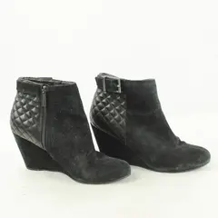 BCBG Black Zippered High Heel Booties Women's Size 10M