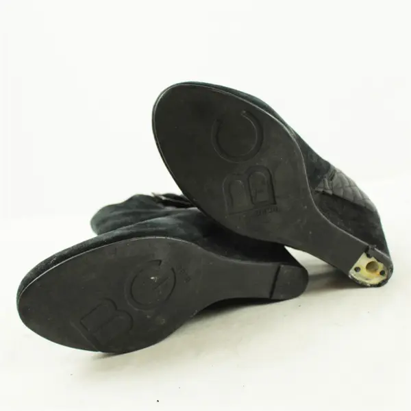 BCBG Black Zippered High Heel Booties Women's Size 10M