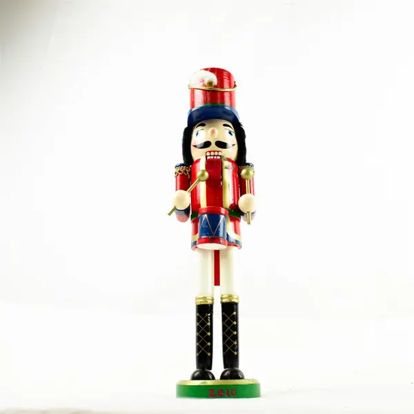 15.5" Nutcracker Red Coat Blue Drum Holiday Collectible