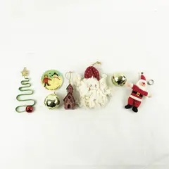 Lot of Various Christmas Ornaments Assorted Vintage Tree Decorations
