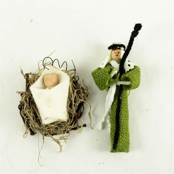 Lot of 2 Nativity Christmas Ornaments Joseph & Baby Jesus Religious
