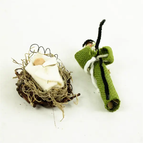 Lot of 2 Nativity Christmas Ornaments Joseph & Baby Jesus Religious