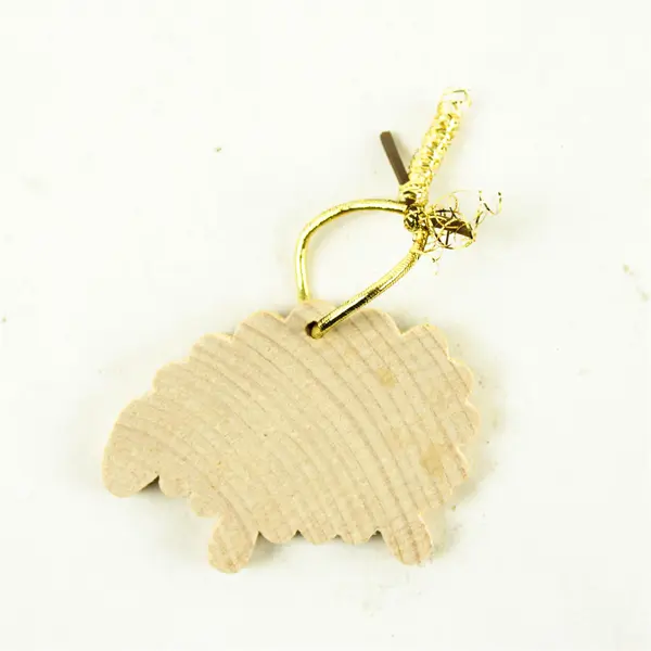 Vintage Finland 1986 Wooden Sheep Ornament Holiday Collectible