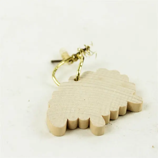 Vintage Finland 1986 Wooden Sheep Ornament Holiday Collectible