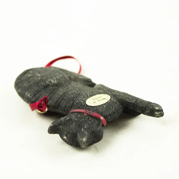 Vintage Black Cat Ornament 2x3in Collectible Used