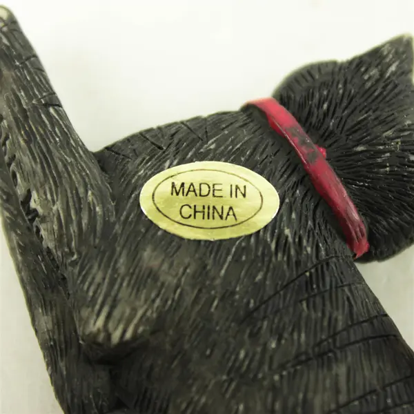 Vintage Black Cat Ornament 2x3in Collectible Used