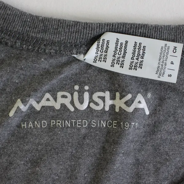 Marushka Women's S Gray Seattle WA Mushroom Graphic Long Sleeve Shirt