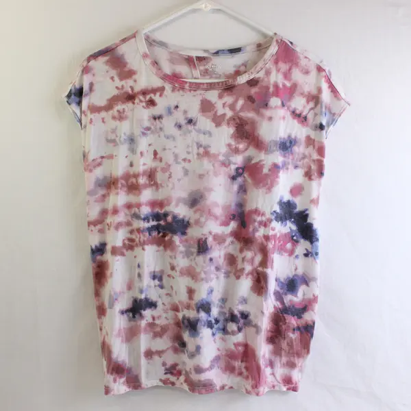 Old Navy Active Women's XS Multicolor Tie Dye Open Back Short Sleeve Shirt