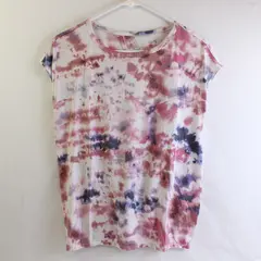 Old Navy Active Women's XS Multicolor Tie Dye Open Back Short Sleeve Shirt