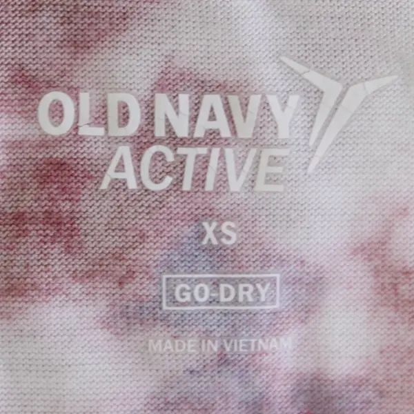 Old Navy Active Women's XS Multicolor Tie Dye Open Back Short Sleeve Shirt