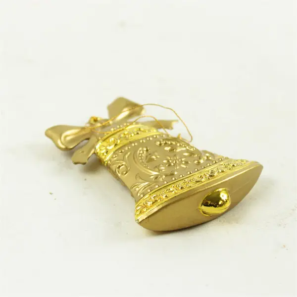 Gold Bell Christmas Ornament Hanging Tree Decoration 3.25in