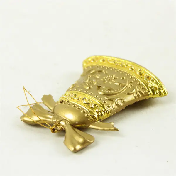 Gold Bell Christmas Ornament Hanging Tree Decoration 3.25in