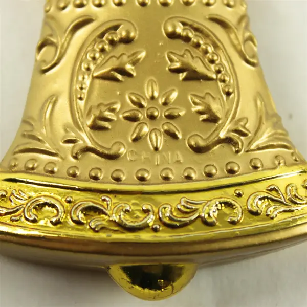Gold Bell Christmas Ornament Hanging Tree Decoration 3.25in