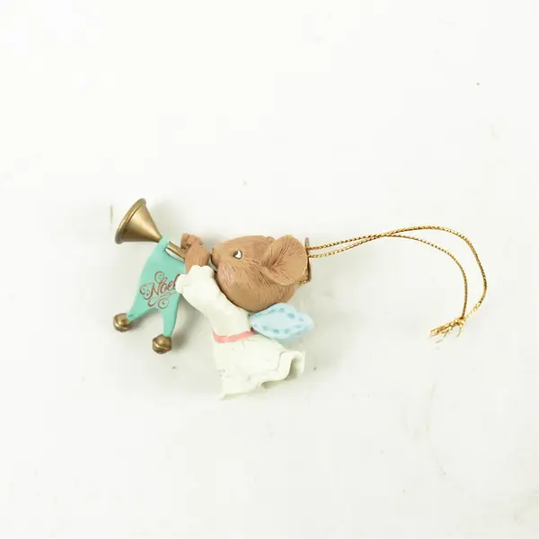 Vintage Lustre Fame LTD 1993 Flying Angel Mouse Ornament Collectible