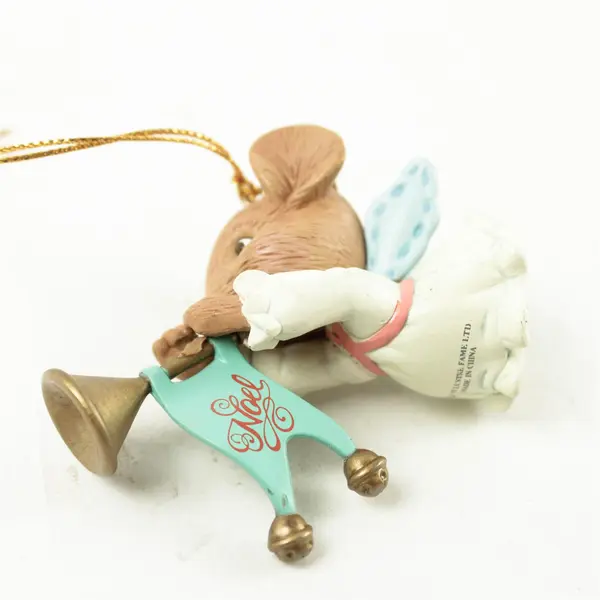 Vintage Lustre Fame LTD 1993 Flying Angel Mouse Ornament Collectible