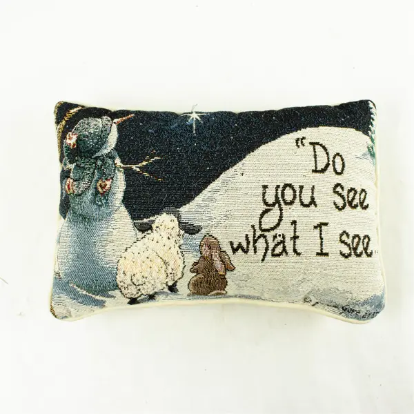Do You See What I See Christmas Pillow Holiday Decorative Throw Accent 11x8