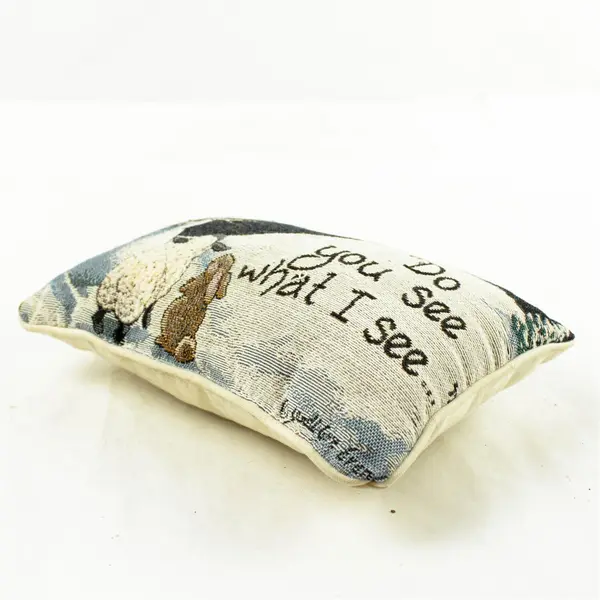 Do You See What I See Christmas Pillow Holiday Decorative Throw Accent 11x8