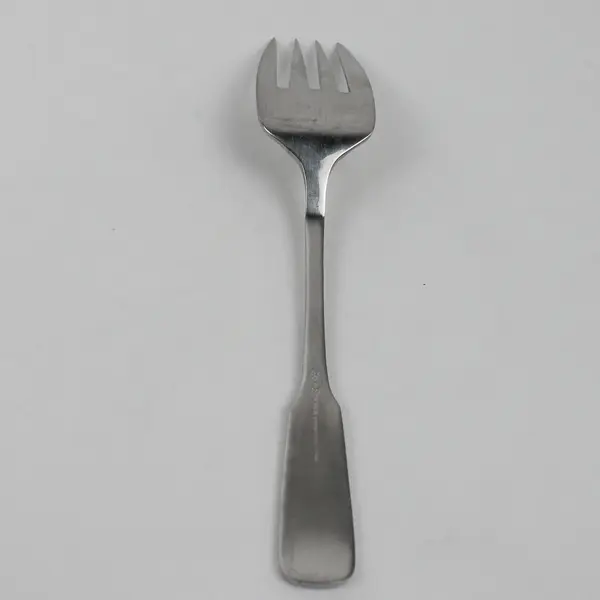 Ski & Sea Pattern 18/8 SS Unknown Manufacturer Salad Serving Fork 8.5" Rare HTF