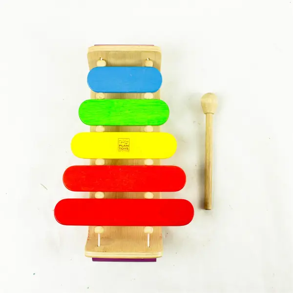 Plan Toys Wooden Oval Xylophone 5-Bar Musical Toy 19M Toddler Preschool