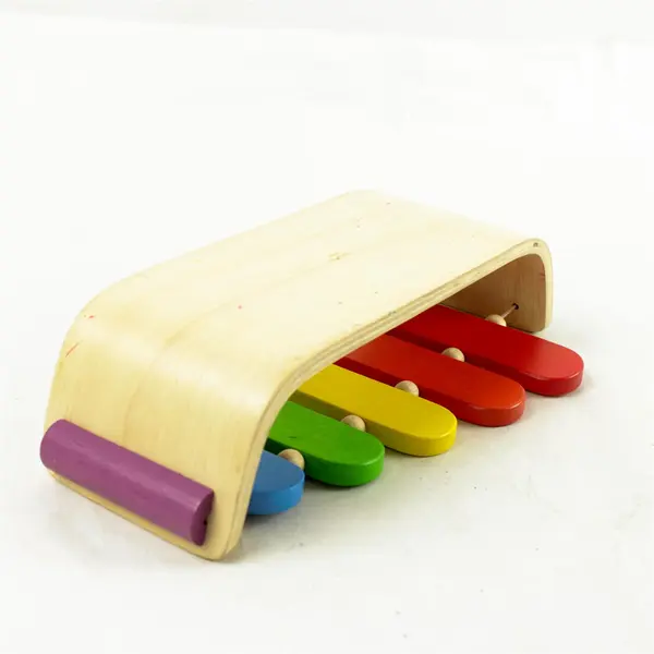 Plan Toys Wooden Oval Xylophone 5-Bar Musical Toy 19M Toddler Preschool