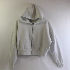 Faded Rose Essentials Women's/Jr's L White Cropped Long Sleeve Hoodie