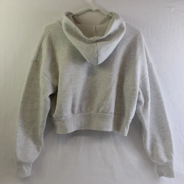 Faded Rose Essentials Women's/Jr's L White Cropped Long Sleeve Hoodie