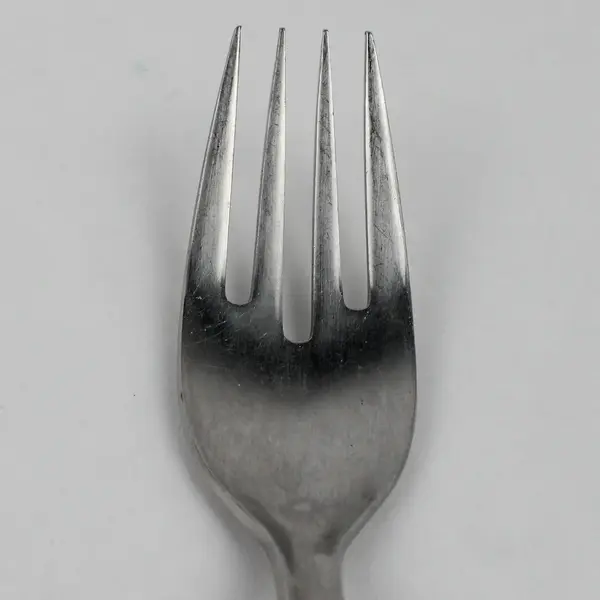 Noritake Silver La Palme Pattern 18/8 SS Med Cold Meat Serving Fork 8.5" HTF