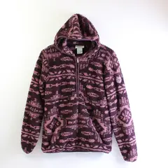 Ariat Women's S REAL Berber Mulberry 1/4 Zip Hooded Western Pullover Sweater