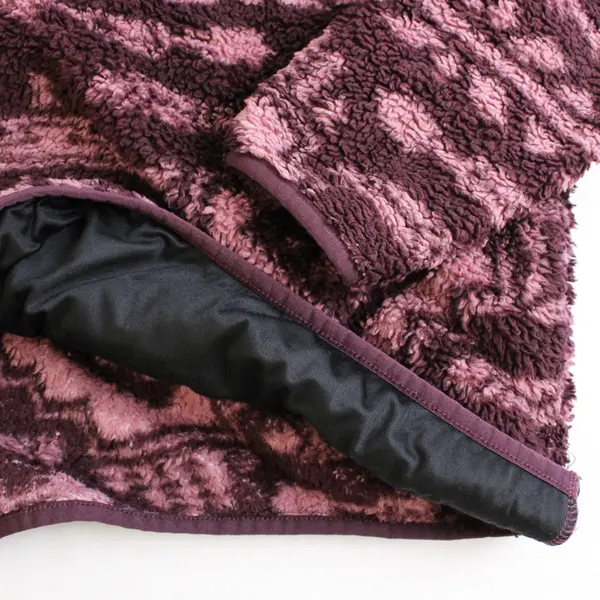 Ariat Women's S REAL Berber Mulberry 1/4 Zip Hooded Western Pullover Sweater