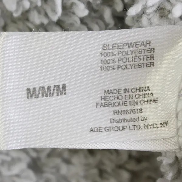 PJ Couture Women's M Gray Sherpa Fleece Lined Hooded Pajama Jacket