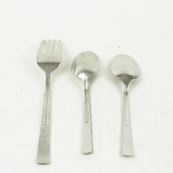 Oneida Centigrade Stainless Meat Fork & 2 Oval Place Spoons