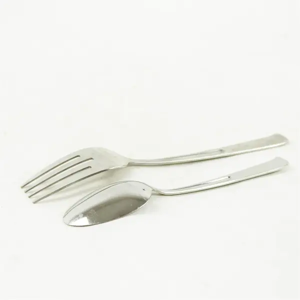 Oneida Centigrade Stainless Meat Fork & 2 Oval Place Spoons