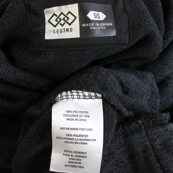 LEG3ND Men's Sz. S Black Athletic Fit Moisture Management Hoodie Sweatshirt