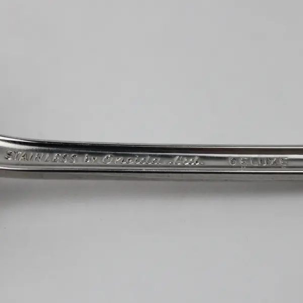 Oneida Silver Grand Manor Pattern Stainless Cold Meat Serving Fork 8.5" Rare HTF