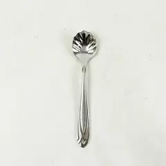 Hampton Silversmiths Lace Frosted Sugar Shell Spoon Vintage 6"