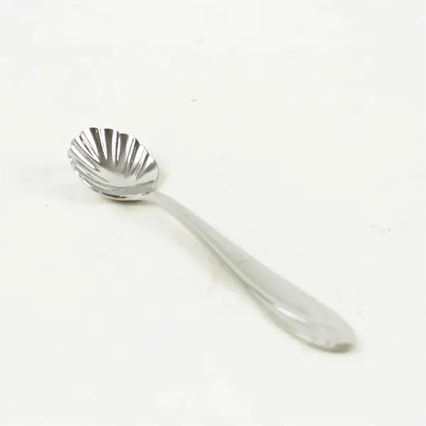 Hampton Silversmiths Lace Frosted Sugar Shell Spoon Vintage 6"