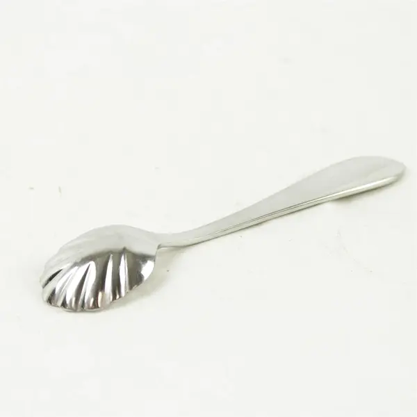 Hampton Silversmiths Lace Frosted Sugar Shell Spoon Vintage 6"
