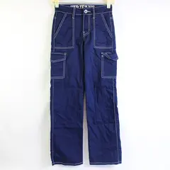 VIP Jeans Women's 00/23 Navy Blue w/White Stitching Straight Leg Cargo Pants