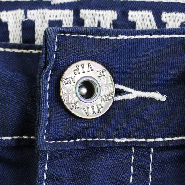 VIP Jeans Women's 00/23 Navy Blue w/White Stitching Straight Leg Cargo Pants