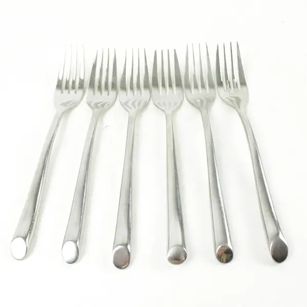 Lot of 6 Towle Wave Stainless Dinner Forks 8.25in