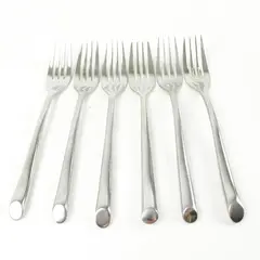 Lot of 6 Towle Wave Stainless Dinner Forks 8.25in
